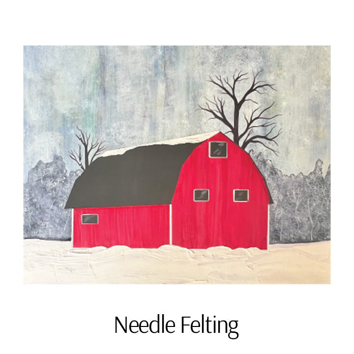 Red Barn by Karla Dawe Needle Felting